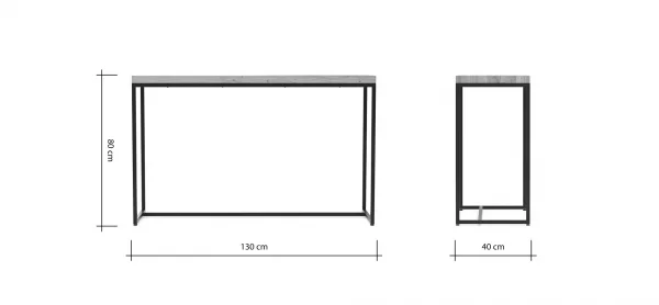 Beistelltisch Farmingdale - LBH ca. 130x40x80 cm, Eiche massiv, natur geölt – Bild 7