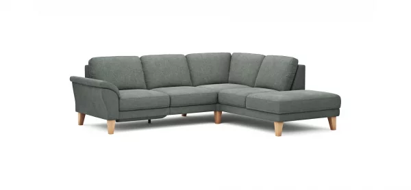 Ecksofa Rockport A - 2,5-Sitzer mit Ecke rechts inkl. Relaxfunktion (motorisch), Stoff, Grau – Bild 8