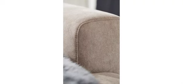 Ecksofa Rockport B - 2,5-Sitzer mit Longchair rechts inkl. Kopfteil verstellbar und Sitztiefe verstellbar (motorisch), Stoff, Khaki – Bild 6