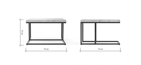 Couchtisch Farmingdale - LBH ca. 75x75x47 cm, Eiche massiv, legno – Bild 6