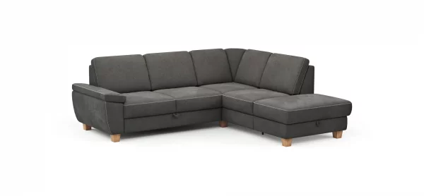 Ecksofa Sommerville - 2,5-Sitzer mit  Ecke rechts, inkl. Schlaffunktion, Relaxfunktion (manuell), Stoff, Anthrazit – Bild 8