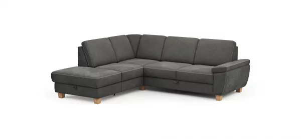 Ecksofa Sommerville - Ecke links mit 2,5-Sitzer, inkl. Schlaffunktion, Relaxfunktion (manuell), Stoff, Anthrazit – Bild 8