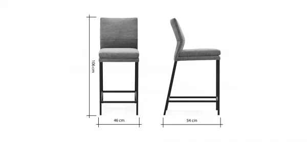 Tresenhocker Carry - Stoff, Grau – Bild 8