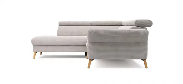 Sofa Maryville - Eckelement und Abschlussteil medium links mit 2,5-Sitzer, inkl. Kopfteil verstellbar, Stoff, Beige – Bild 6