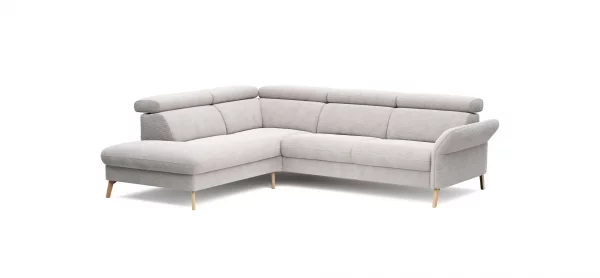 Sofa Maryville - Eckelement und Abschlussteil medium links mit 2,5-Sitzer, inkl. Kopfteil verstellbar, Stoff, Beige – Bild 7