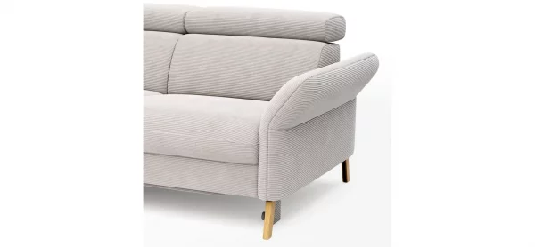 Sofa Maryville - Eckelement und Abschlussteil medium links mit 2,5-Sitzer, inkl. Schlaffunktion, Stauraum, Armlehne/Kopfteil verstellbar, Stoff, Beige – Bild 4