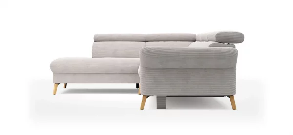 Sofa Maryville - Eckelement und Abschlussteil medium links mit 2,5-Sitzer, inkl. Schlaffunktion, Stauraum, Armlehne/Kopfteil verstellbar, Stoff, Beige – Bild 7