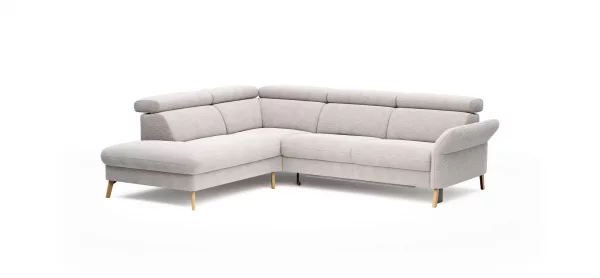 Sofa Maryville - Eckelement und Abschlussteil medium links mit 2,5-Sitzer, inkl. Schlaffunktion, Stauraum, Armlehne/Kopfteil verstellbar, Stoff, Beige – Bild 8