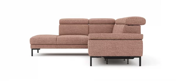 Ecksofa Hudson - Ecke links mit 2,5-Sitzer, inkl. Kopfteil/Armlehne verstellbar und Sitzvorzug/Relaxfunktion (motorisch), Stoff, Kupfer – Bild 7