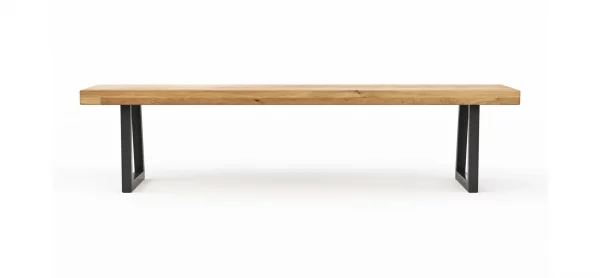 Holzbank Clifton - Breite ca. 180cm, Wildeiche massiv, natur – Bild 6