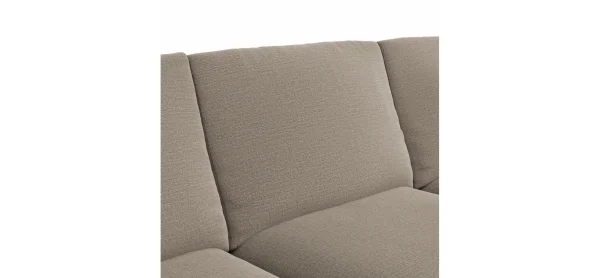 Ecksofa Stormy - 2,5-Sitzer mit Longchair rechts, Stoff, Graubeige – Bild 3