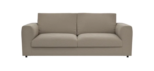 Sofa Stormy - 3-Sitzer, Stoff, Graubeige