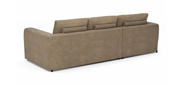 Ecksofa Stormy - Longchairs links mit 2,5-Sitzer, Stoff, Rauchbraun – Bild 7