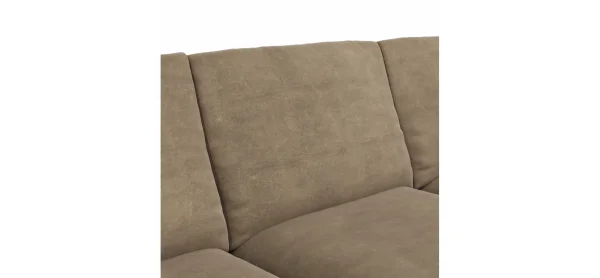 Ecksofa Stormy - 2,5-Sitzer mit Longchair rechts, Stoff, Rauchbraun – Bild 3