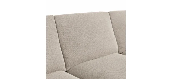 Ecksofa Stormy - 2,5-Sitzer mit Longchair rechts, Stoff, Creme – Bild 3