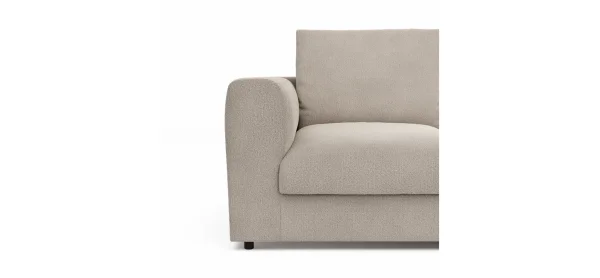 Ecksofa Stormy - 2,5-Sitzer mit Longchair rechts, Stoff, Creme – Bild 4