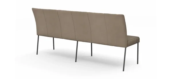 Bank Nashville - Breite ca. 200 cm, Leder, Taupe – Bild 7