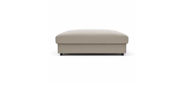 Hocker Stormy - LB ca. 110x110 cm, Stoff, Graubeige – Bild 3