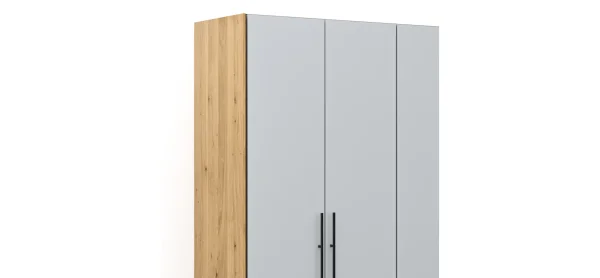 Drehtürenschrank Colorado - B ca. 307 cm, Glas, Hellgrau matt – Bild 3