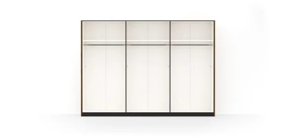 Drehtürenschrank Colorado - B ca. 307 cm, Glas, Hellgrau matt – Bild 7